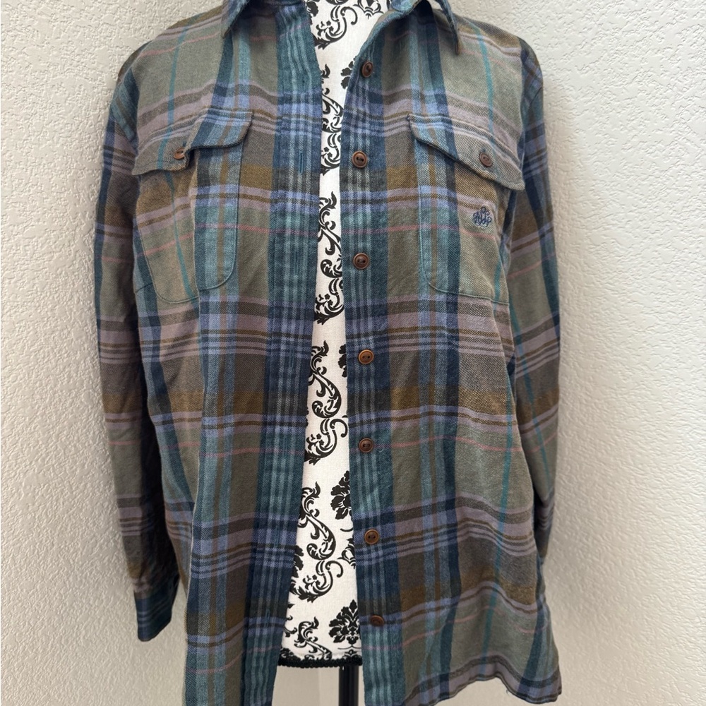 1980s Ralph Lauren Wool Plaid Button-Up Shirt